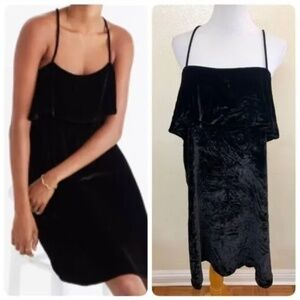 Madewell Velvet Ruffle Mini Dress XS
